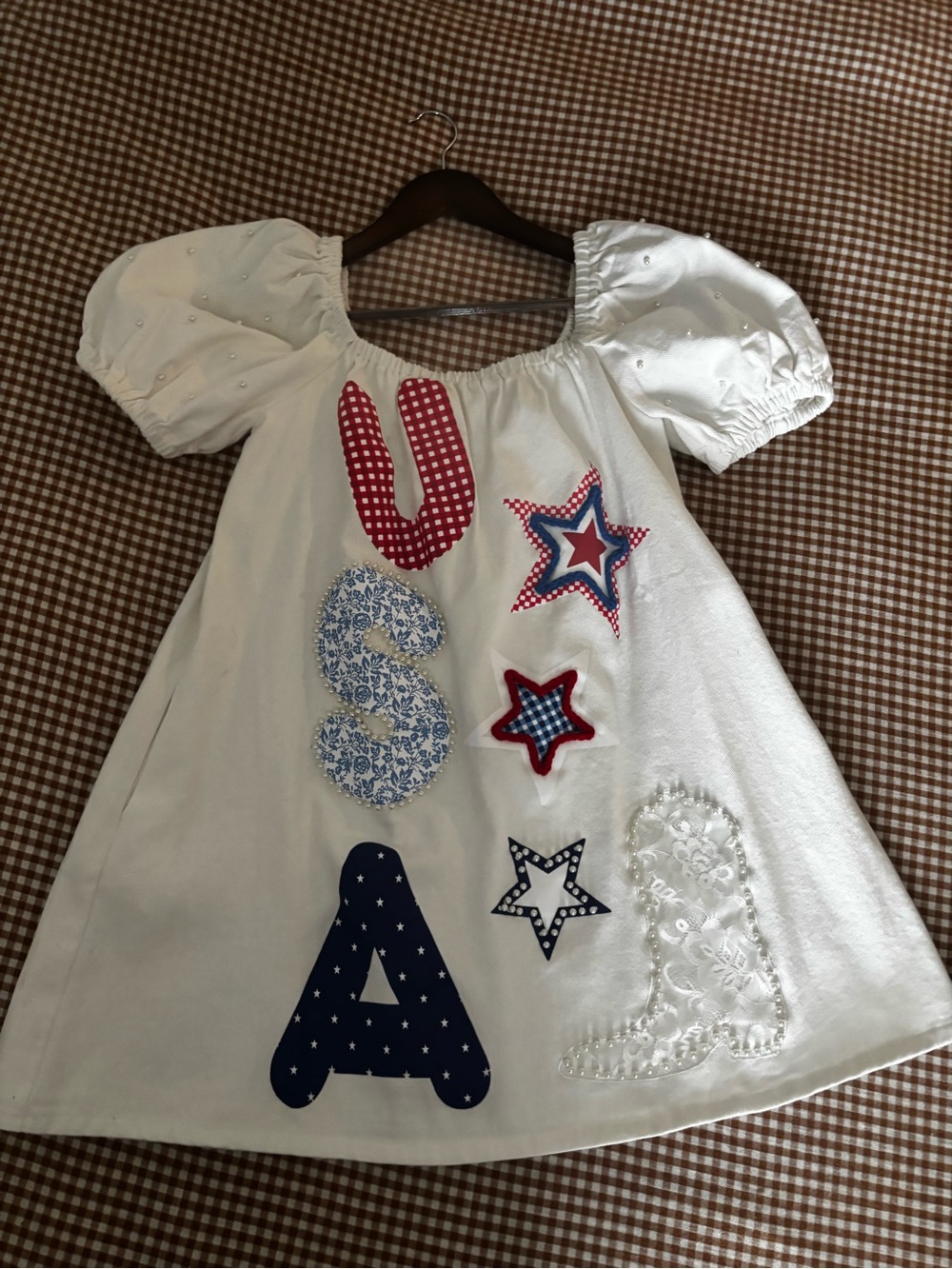 Embroidered White USA Mini Dress 🇺🇸